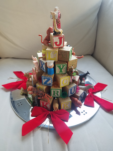 Vintage Alphabet Block Christmas Tree