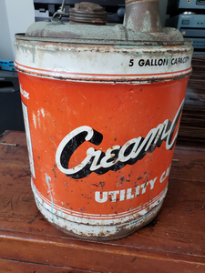 Vintage Cream City Milwaukee 5 Gallon Metal Bucket Can Jones & Laughlin Steel